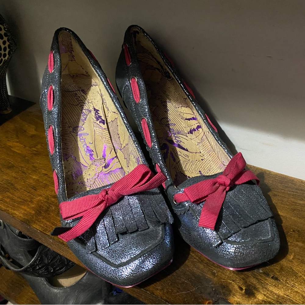 Irregular Choice metallic funky heels size 10 eur 41 ✨